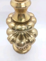 Vintage Solid Brass Victorium Finial Original Finish Table Top Door Stop 9″ EUC