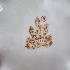 Vintage Belleek “Lilly of the Valley” Luster Trinket Dish Bowl, 7th Mark