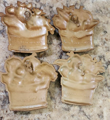 Sexton Cast Metal Wall Hanging Fruit & Vegetable Baskets Set Of 4 Vintage 1976