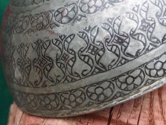 Antique islamic Tinned Copper Bowl 19th Afghanistan antik schale schüssel No:14