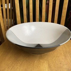 IKEA Serving Bowl Speckled Black Gray White Triangle by IKEA Sweden #12011 Rare