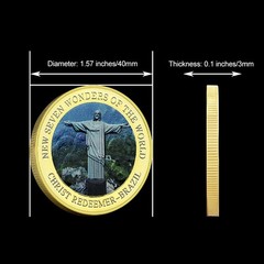 New Seven Wonders of The World Commemorative Coin Christ The Redeemer Brazil