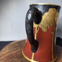 Art Nouveau Limoges Painted Stein with Sought After Grape Style Design of 1903