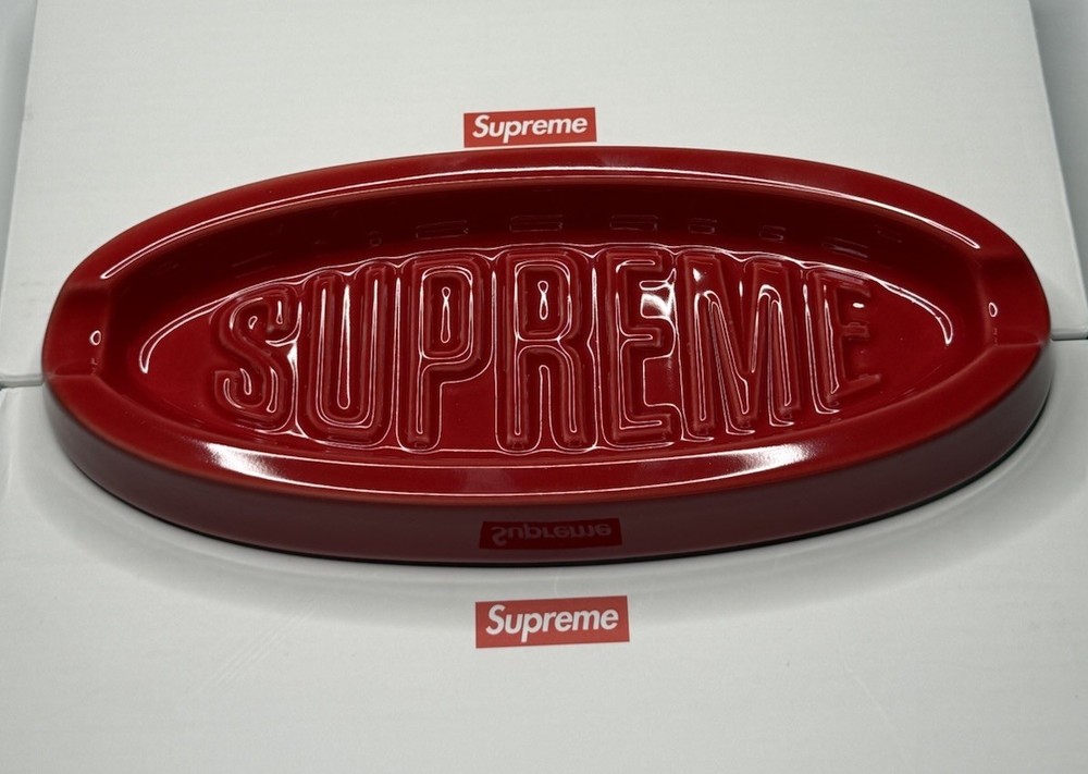 Supreme Red Ashtray Ceramic Oval Tray *Free Shipping* Brand New SS26 Authentic