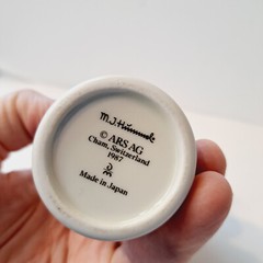 M J Hummel Porcelain Kitchen Spice Jar 24kt Gold Trim PARSLEY vintage 1987