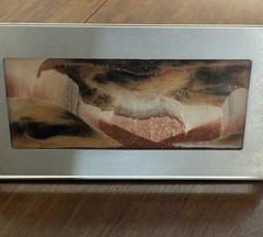 Exotic Sands Moving Sand Art By William Tabar Silver Metal Frame Made In USA