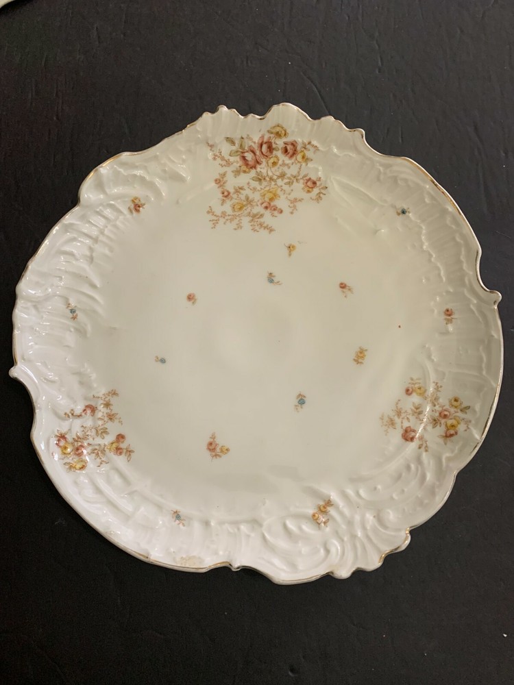 Vintage Bavarian China Germany Cabinet Plate Roses