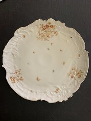 Vintage Bavarian China Germany Cabinet Plate Roses