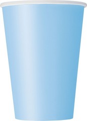 12oz Light Blue Paper Cups, 10ct