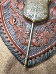 Vintage Medieval Wall Decorative Arts Coat Of Arms Europe 9×7” Used WOW!
