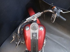 UNTESTED New Bright 9.6V R/C Red Harley Davidson Fat Boy Motorcycle AS IS PARTS