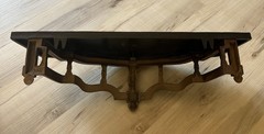 VTG 1969 MCM DART INC Black/Brown Wall Accent Display Shelf #3027 MADE USA