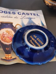 Limoges Castel French Porcelain Blue & gold Collection 10 Piece Set Miniature