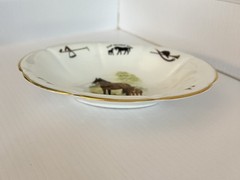 Equestrian Royal Tara Trinket Soap Dish Scalloped Horse Race Galway Ireland