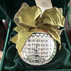 Natalie Sarabella Bergdorf Goodman Glass Hand-Painted Signed Ornament 2006