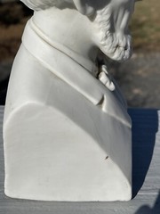 Antique Rare 19th C European Porcelain Bisque Parian Ware Bust Abraham Lincoln