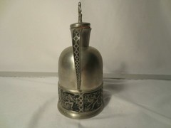 Norway Revere Pewter Lidded Jug Pitcher Carafe Marked #1860 with Inlay Design