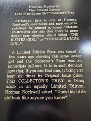 1975 Norman Rockwell “The Butter Girl” First Limited Edition Christmas Tray