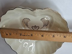 Belleek Heart Dish with Claddagh Image in Center 1980-1993