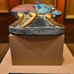 Ancient Egyptian Antiques Stone Scarab with pharaonic symbols Statue Figurine BC