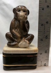 Vintage 1990’s Takahashi San Francisco Monkey Ceramic Trinket Box