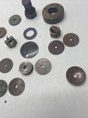 Metal Detector Finds Lot Brass? Copper? Washer Nuts Parts Pieces MK