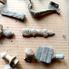 Lot of 10 Roman Bronze Fibulae Metal detecting finds