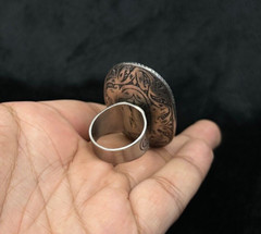 Beautiful Afghan Silver Old Vintage Central Asia Ring With Turquoise Stone