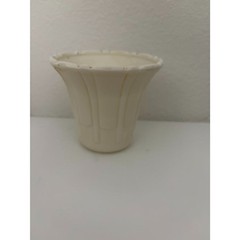 Vintage Akro Agate “Ribs & Flutes” Uranium Glass Planter!