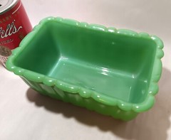 1940s YONKERS NEW YORK vtg slag glass spring flower blub planter akro agate bowl