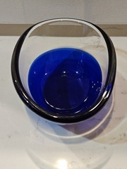 Vintage Art Glass Willy Johansson Hadeland Norway Scandinavian Design 6″L x 4″W