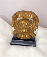 Vintage Neoclassical Italian Gold Gilt Acanthus Leaf Single Bookend 7″ x 5.5″
