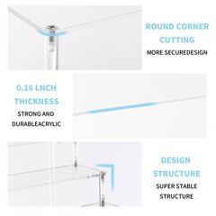 WEERSHUN 3 Tier Acrylic Display Stand 1PACK 3-layer transparent, Transparent