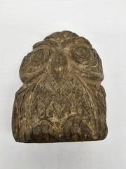300 BC Ancient Greek Roman Statue Owl Athena Pure Stone Large Carved Artifact