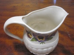 Belleek Enchanted Garden Cream Pitcher Creamer Porcelain Flower Made In Ireland