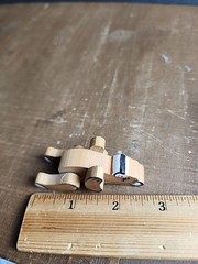 Small Mini Vintage Wooden Bears Miniature 2” Unbranded Hand Painted Lot Of 2
