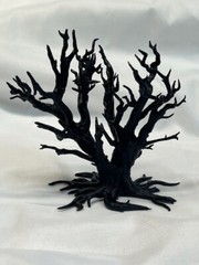 Halloween Haunted Spooky Black Dead Tree Display Ornament Tree 3D Solid Med