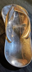 NOVELTY METAL “FLIP FLOP” – BEACH DECOR – TRINKET DISH / SPOON REST