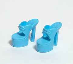 Barbie Doll Shoes Blue Platform High Heels Fashion Avenue Fashion Fever #1715