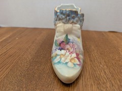 VINTAGE RS SUHL MARKED HAND PAINTED VICTORIAN EDWARDIAN PORCELAIN SHOE