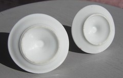 Ring Tree jewellery stands x 2 Victorian/Edwardian Antique porcelain