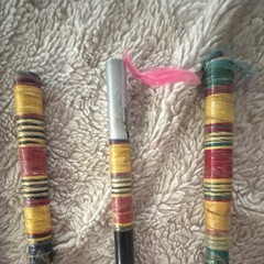 vtg Lot – 9 Traditional Bamboo Andean Tribal Folk Art Panpipe flute/blowguns