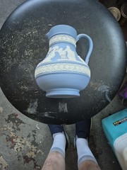 Wedgwood Blue & White Jasperware Lot Of Five Pcs Vintage See Photos