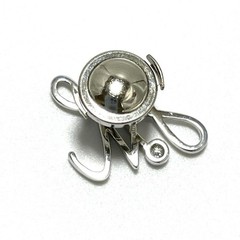 ALLNIQUE Diamond Hexagon Brooch Silver 0.05ct S Condition