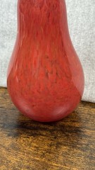 Hand Blown Art Glass Fruit With Stem Unmarked