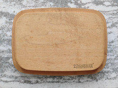 Longaberger Classic Stain Large Recipe basket woodcrafts lid MINT FREE SHIPPING