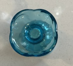 Northwood Leaf & Flower Intaglio Blue Opalescent Open Vase/ Sugar Bowl NO CHIPS!