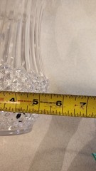 Vintage Crystal Pitcher Clear Glass Water Pitcher