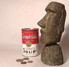 RAPA NUI vtg easter island tiki bar statue bobblehead stone rock toy man cave