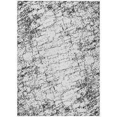 5′ X 8′ Black White And Gray Abstract Washable Rug